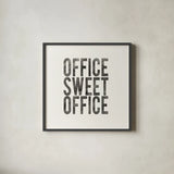 Work from Home I by Wild Apple Portfolio. Shown in a sleek black glass frame for a contemporary gallery look. Available as an archival giclee rolled canvas, fine art paper, or poster print. SKU 65660a.