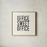 Work from Home I by Wild Apple Portfolio. Shown in a natural wood glass frame for a timeless modern aesthetic. Available as an archival giclee rolled canvas, fine art paper, or poster print. SKU 65660a.