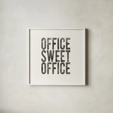 Work from Home I by Wild Apple Portfolio. Shown in a crisp white glass frame for a clean and minimalist style. Available as an archival giclee rolled canvas, fine art paper, or poster print. SKU 65660a.