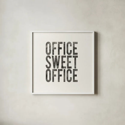 Work from Home I by Wild Apple Portfolio. Shown in a crisp white glass frame for a clean and minimalist style. Available as an archival giclee rolled canvas, fine art paper, or poster print. SKU 65660a.