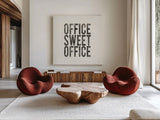 Work from Home I by Wild Apple Portfolio. Shown as extra-large giant wall art in a modern living room. Available as an archival giclee rolled canvas, fine art paper, or poster print. SKU 65660a.