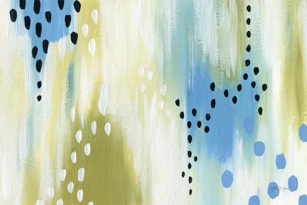 Abstract Aqua Vibe by Yvette St. Amant. SKU 88230i. Archival Giclee Fine art print for wall decor.