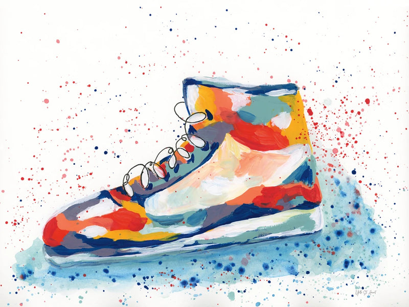 Abstract Basketball Shoe by Yvette St. Amant