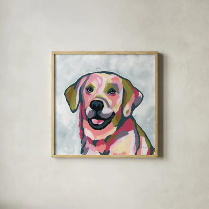 Abstract Lab by Yvette St. Amant. Shown in a natural wood glass frame for a timeless modern aesthetic. Available as an archival giclee rolled canvas, fine art paper, or poster print. SKU 89578a.