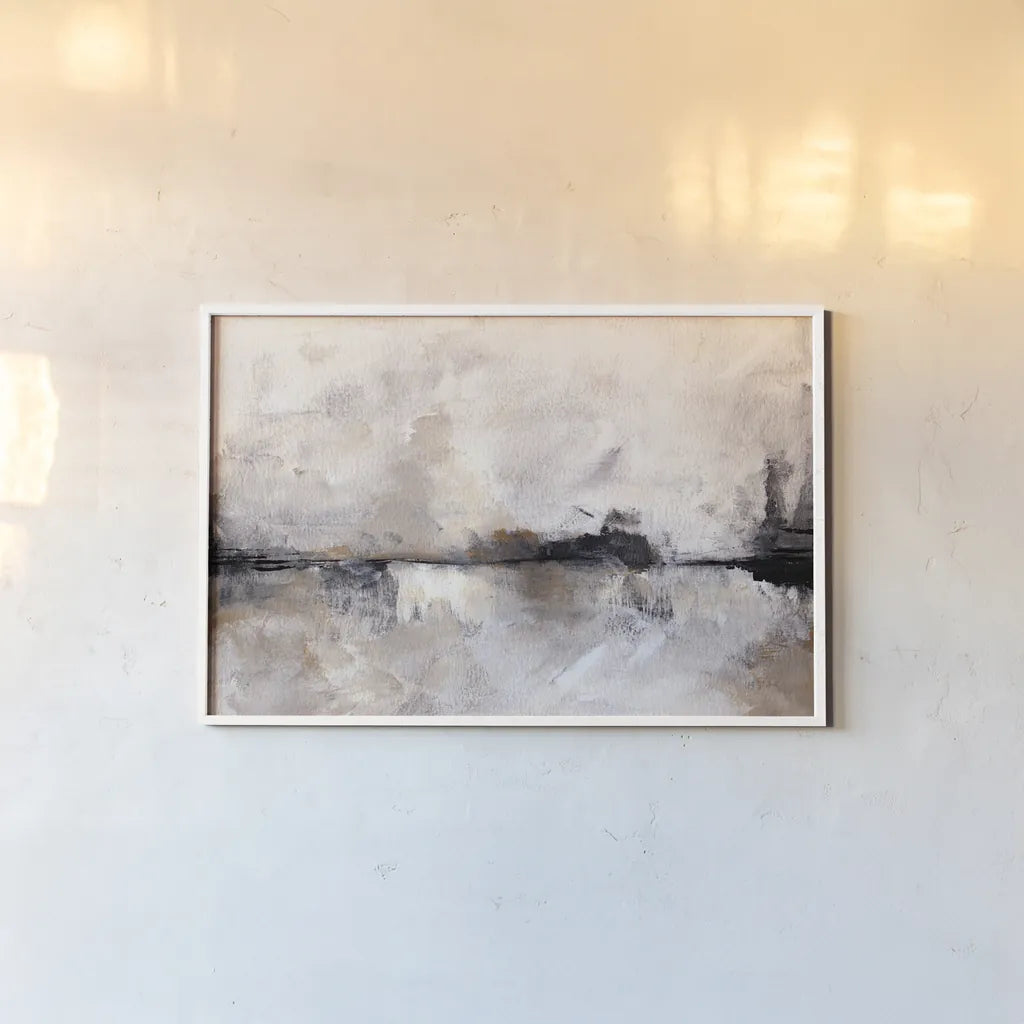 Abstract Landscape by Yvette St. Amant. shown as a paper print in a white frame. Available as a archival giclee rolled canvas, fine art paper, or poster print. SKU 88201i.