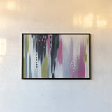 Abstract Tropic Vibe I by Yvette St. Amant. shown as a paper print in a black flame. Available as a archival giclee rolled canvas, fine art paper, or poster print. SKU 88232i.