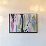 Abstract Tropic Vibe II by Yvette St. Amant. shown as a paper print in a black flame. Available as a archival giclee rolled canvas, fine art paper, or poster print. SKU 88233i.