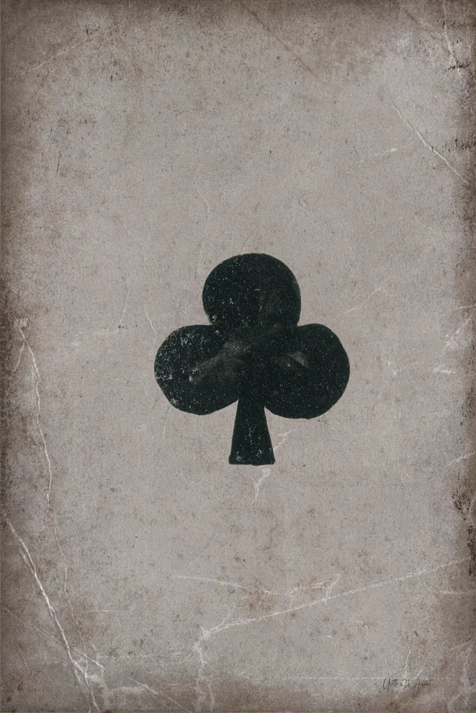 Ace of Clubs Neutral by Yvette St. Amant. SKU 96141h. Archival Giclee Fine art print for wall decor.