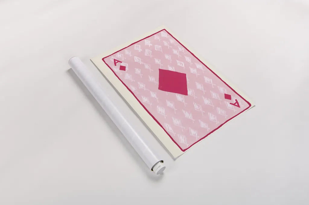 Ace of Diamonds by Yvette St. Amant. shown as a rolled paper print. Available as archival giclee rolled canvas, fine art paper, or poster print. SKU 93238h.