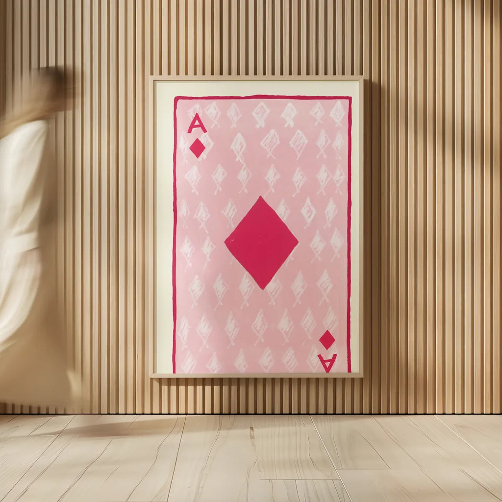 Ace of Diamonds by Yvette St. Amant. shown as over sized large wall art. Available as an archival giclee rolled canvas, fine art paper, or poster print. SKU 93238h.