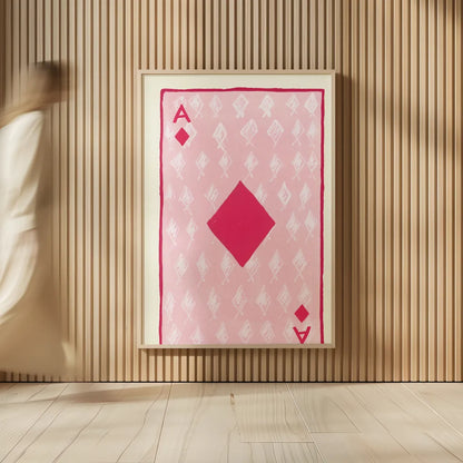 Ace of Diamonds by Yvette St. Amant. shown as over sized large wall art. Available as an archival giclee rolled canvas, fine art paper, or poster print. SKU 93238h.