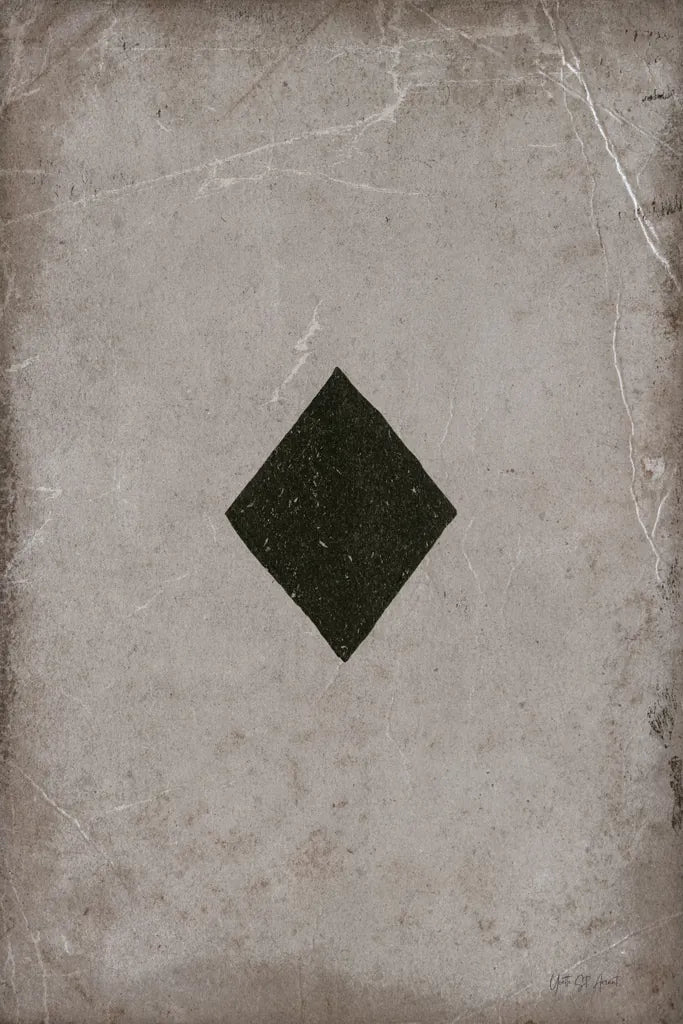 Ace of Diamonds Neutral by Yvette St. Amant. SKU 96142h. Archival Giclee Fine art print for wall decor.