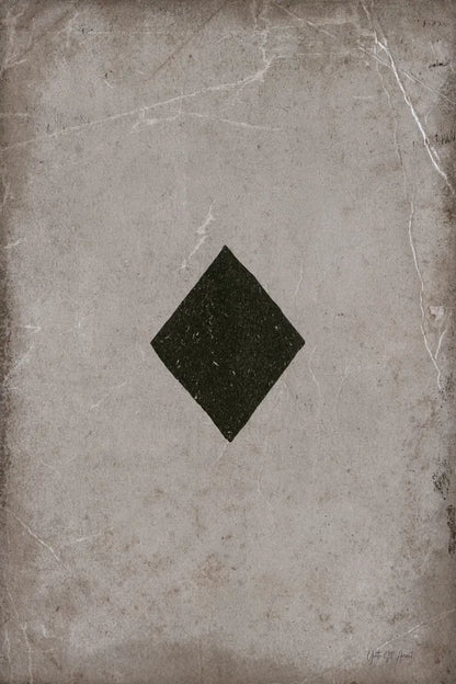 Ace of Diamonds Neutral by Yvette St. Amant. SKU 96142h. Archival Giclee Fine art print for wall decor.