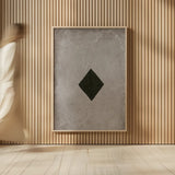 Ace of Diamonds Neutral by Yvette St. Amant. shown as over sized large wall art. Available as an archival giclee rolled canvas, fine art paper, or poster print. SKU 96142h.