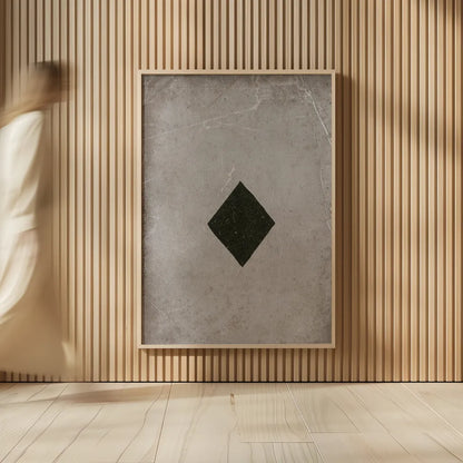 Ace of Diamonds Neutral by Yvette St. Amant. shown as over sized large wall art. Available as an archival giclee rolled canvas, fine art paper, or poster print. SKU 96142h.