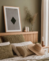 Ace of Diamonds Neutral by Yvette St. Amant. shown as a paper print in a natural frame. Available as a archival giclee rolled canvas, fine art paper, or poster print. SKU 96142h.