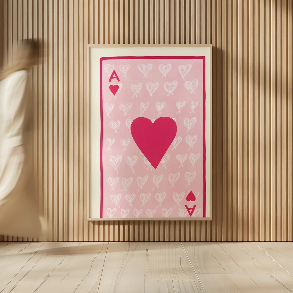 Ace of Hearts by Yvette St. Amant. shown as over sized large wall art. Available as an archival giclee rolled canvas, fine art paper, or poster print. SKU 93236h.