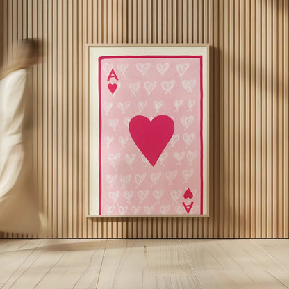 Ace of Hearts by Yvette St. Amant. shown as over sized large wall art. Available as an archival giclee rolled canvas, fine art paper, or poster print. SKU 93236h.