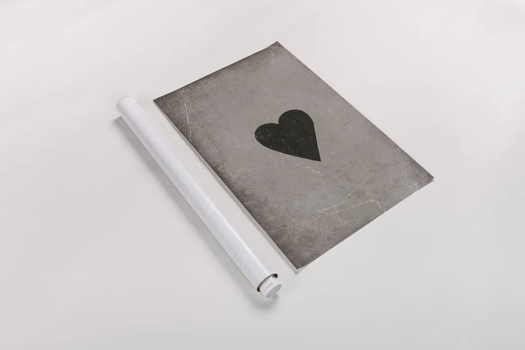 Ace of Hearts Neutral by Yvette St. Amant. shown as a rolled paper print. Available as archival giclee rolled canvas, fine art paper, or poster print. SKU 96140h.