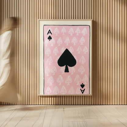 Ace of Spades by Yvette St. Amant. shown as over sized large wall art. Available as an archival giclee rolled canvas, fine art paper, or poster print. SKU 93235h.