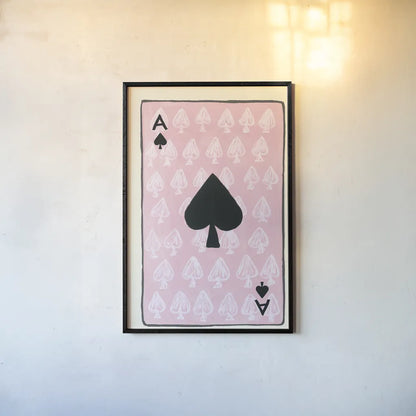 Ace of Spades by Yvette St. Amant. shown as a paper print in a black flame. Available as a archival giclee rolled canvas, fine art paper, or poster print. SKU 93235h.