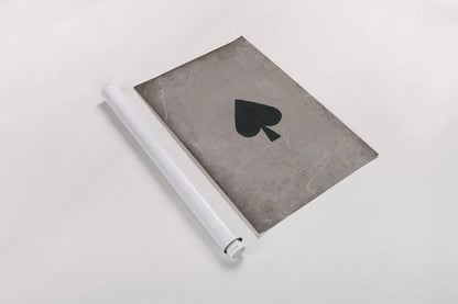 Ace of Spades Neutral by Yvette St. Amant. shown as a rolled paper print. Available as archival giclee rolled canvas, fine art paper, or poster print. SKU 96139h.