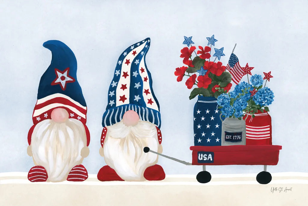 American Gnome I by Yvette St. Amant. SKU 91829i. Archival Giclee Fine art print for wall decor.