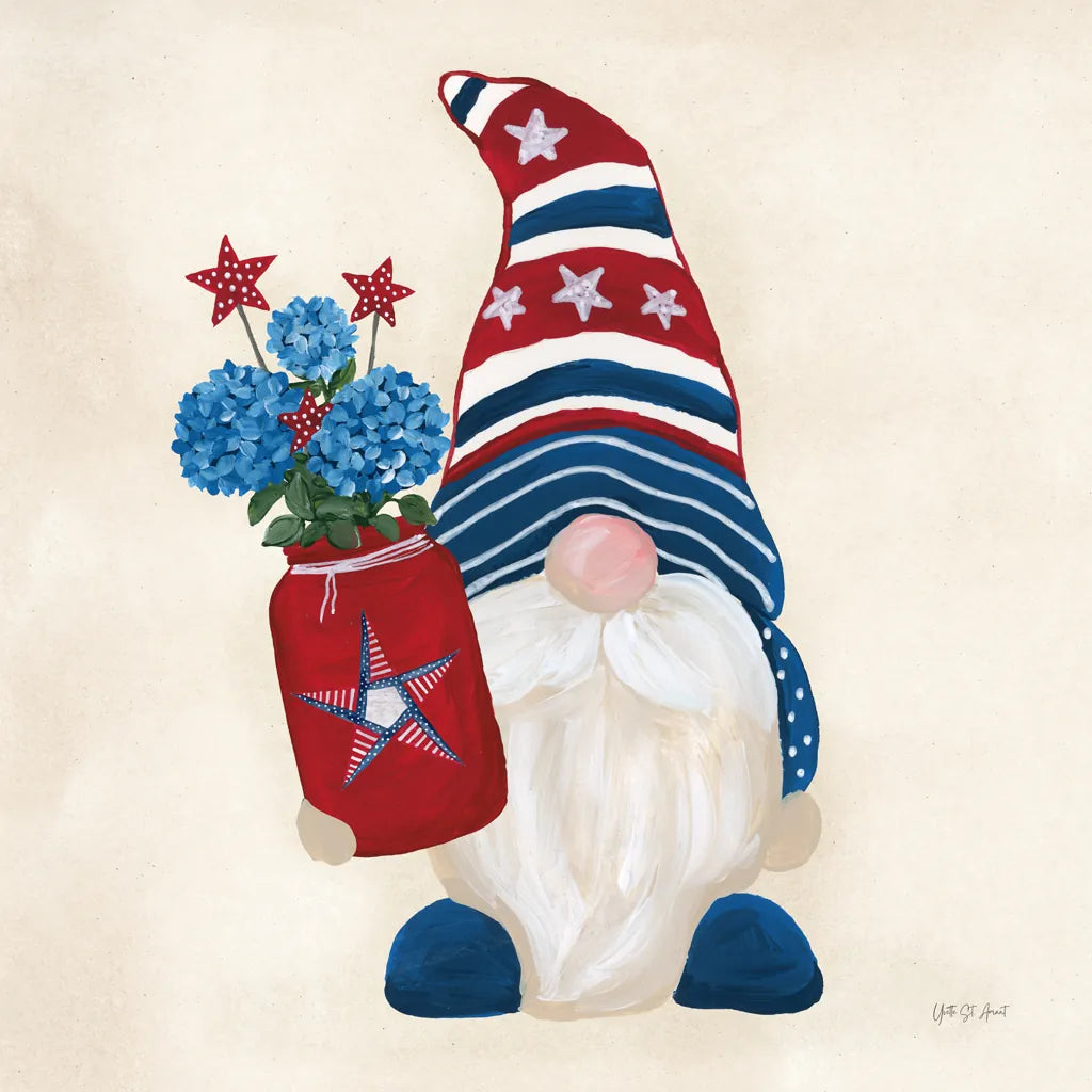 American Gnome III by Yvette St. Amant. SKU 91831a. Archival Giclee Fine art print for wall decor.