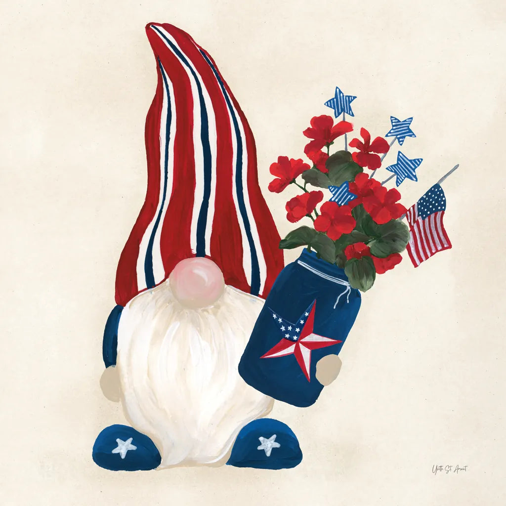 American Gnome IV by Yvette St. Amant. SKU 91832a. Archival Giclee Fine art print for wall decor.