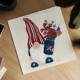 American Gnome IV by Yvette St. Amant. Shown as a detailed flat fine art print, highlighting archival giclee quality. Available as an archival giclee rolled canvas, fine art paper, or poster print. SKU 91832a.