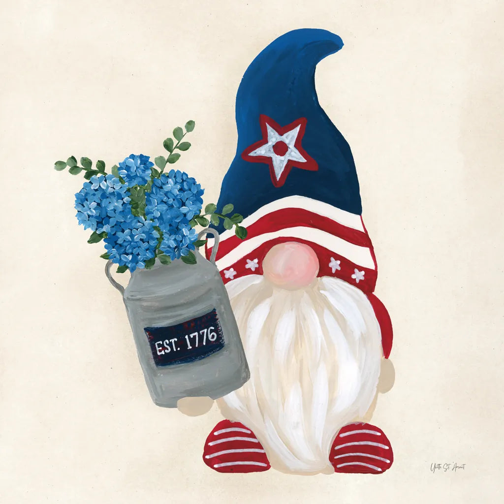 American Gnome VI by Yvette St. Amant. SKU 91834a. Archival Giclee Fine art print for wall decor.