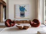 American Gnome VIII by Yvette St. Amant. Shown as extra-large giant wall art in a modern living room. Available as an archival giclee rolled canvas, fine art paper, or poster print. SKU 91836a.