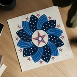American Gnome XI by Yvette St. Amant. Shown as a detailed flat fine art print, highlighting archival giclee quality. Available as an archival giclee rolled canvas, fine art paper, or poster print. SKU 91839a.