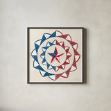 American Gnome XII by Yvette St. Amant. Shown in a sleek black glass frame for a contemporary gallery look. Available as an archival giclee rolled canvas, fine art paper, or poster print. SKU 91840a.