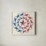 American Gnome XII by Yvette St. Amant. Shown in a crisp white glass frame for a clean and minimalist style. Available as an archival giclee rolled canvas, fine art paper, or poster print. SKU 91840a.