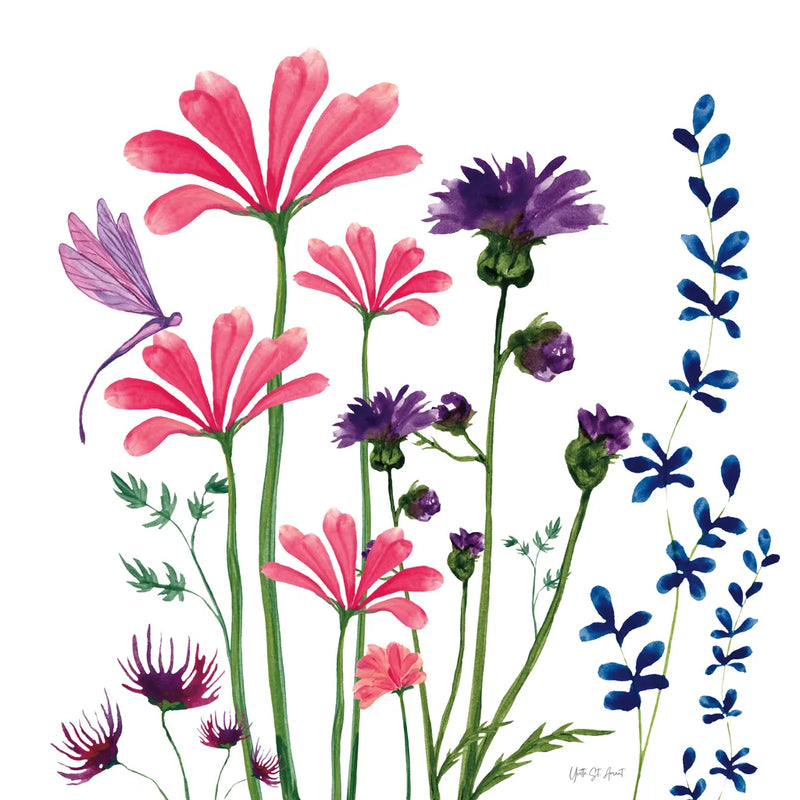 Among the Wildflowers II by Yvette St. Amant. SKU 104613a. Archival Giclee Fine art print for wall decor.