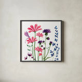 Among the Wildflowers II by Yvette St. Amant. Shown in a sleek black glass frame for a contemporary gallery look. Available as an archival giclee rolled canvas, fine art paper, or poster print. SKU 104613a.
