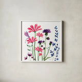 Among the Wildflowers II by Yvette St. Amant. Shown in a crisp white glass frame for a clean and minimalist style. Available as an archival giclee rolled canvas, fine art paper, or poster print. SKU 104613a.