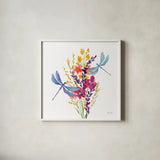 Among the Wildflowers IV by Yvette St. Amant. Shown in a crisp white glass frame for a clean and minimalist style. Available as an archival giclee rolled canvas, fine art paper, or poster print. SKU 104615a.