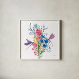 Among the Wildflowers V by Yvette St. Amant. Shown in a crisp white glass frame for a clean and minimalist style. Available as an archival giclee rolled canvas, fine art paper, or poster print. SKU 104616a.