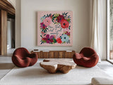 Anxiety by Yvette St. Amant. Shown as extra-large giant wall art in a modern living room. Available as an archival giclee rolled canvas, fine art paper, or poster print. SKU 101429a.