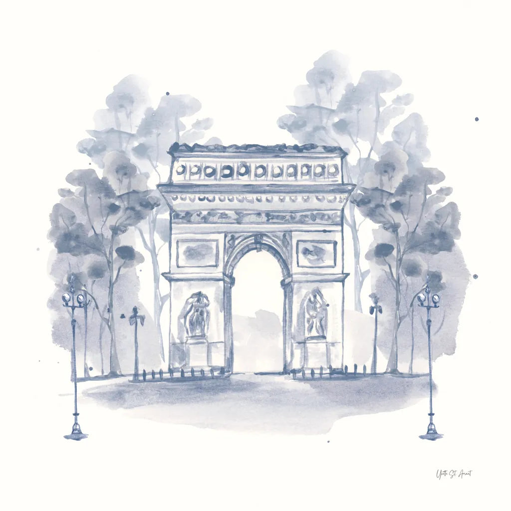 Arc de Triomphe by Yvette St. Amant. SKU 91414a. Archival Giclee Fine art print for wall decor.