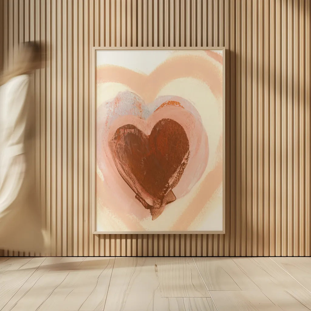 Baby Love Heart by Yvette St. Amant. shown as over sized large wall art. Available as an archival giclee rolled canvas, fine art paper, or poster print. SKU 89996h.