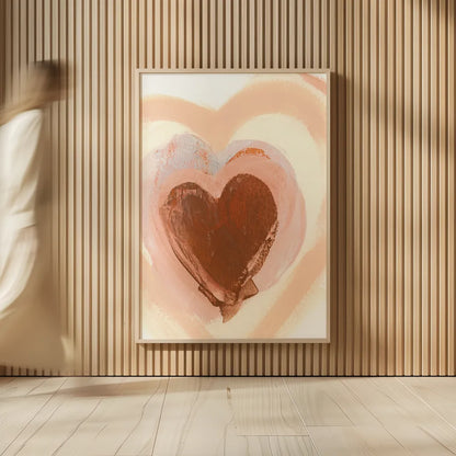Baby Love Heart by Yvette St. Amant. shown as over sized large wall art. Available as an archival giclee rolled canvas, fine art paper, or poster print. SKU 89996h.