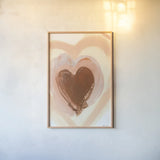 Baby Love Heart by Yvette St. Amant. shown as a paper print in a natural frame. Available as a archival giclee rolled canvas, fine art paper, or poster print. SKU 89996h.