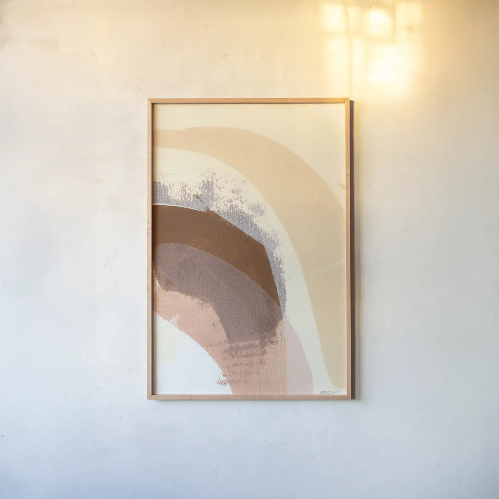 Baby Love Rainbow by Yvette St. Amant. shown as a paper print in a natural frame. Available as a archival giclee rolled canvas, fine art paper, or poster print. SKU 89995h.