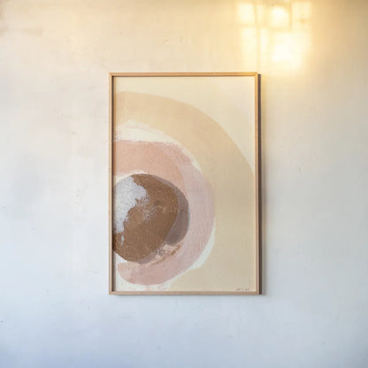 Baby Love Sun by Yvette St. Amant. shown as a paper print in a natural frame. Available as a archival giclee rolled canvas, fine art paper, or poster print. SKU 89997h.