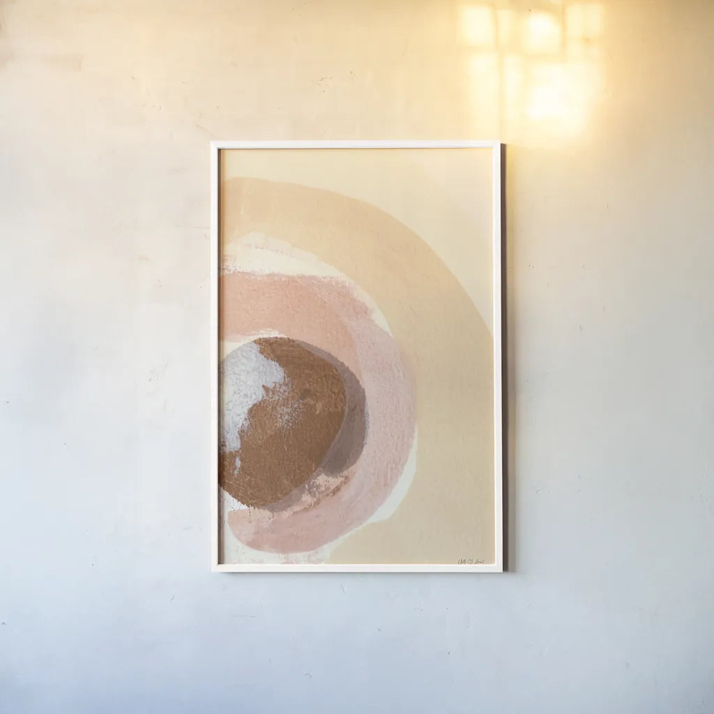 Baby Love Sun by Yvette St. Amant. shown as a paper print in a white frame. Available as a archival giclee rolled canvas, fine art paper, or poster print. SKU 89997h.