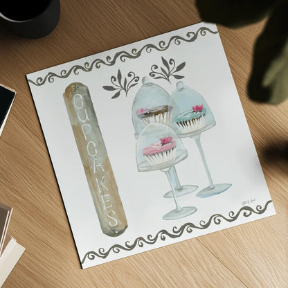 Bake Shoppe II by Yvette St. Amant. Shown as a detailed flat fine art print, highlighting archival giclee quality. Available as an archival giclee rolled canvas, fine art paper, or poster print. SKU 96781a.