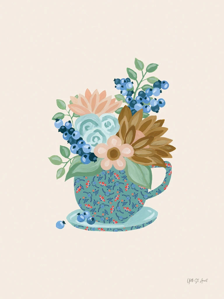 Baking with Blueberries V by Yvette St. Amant